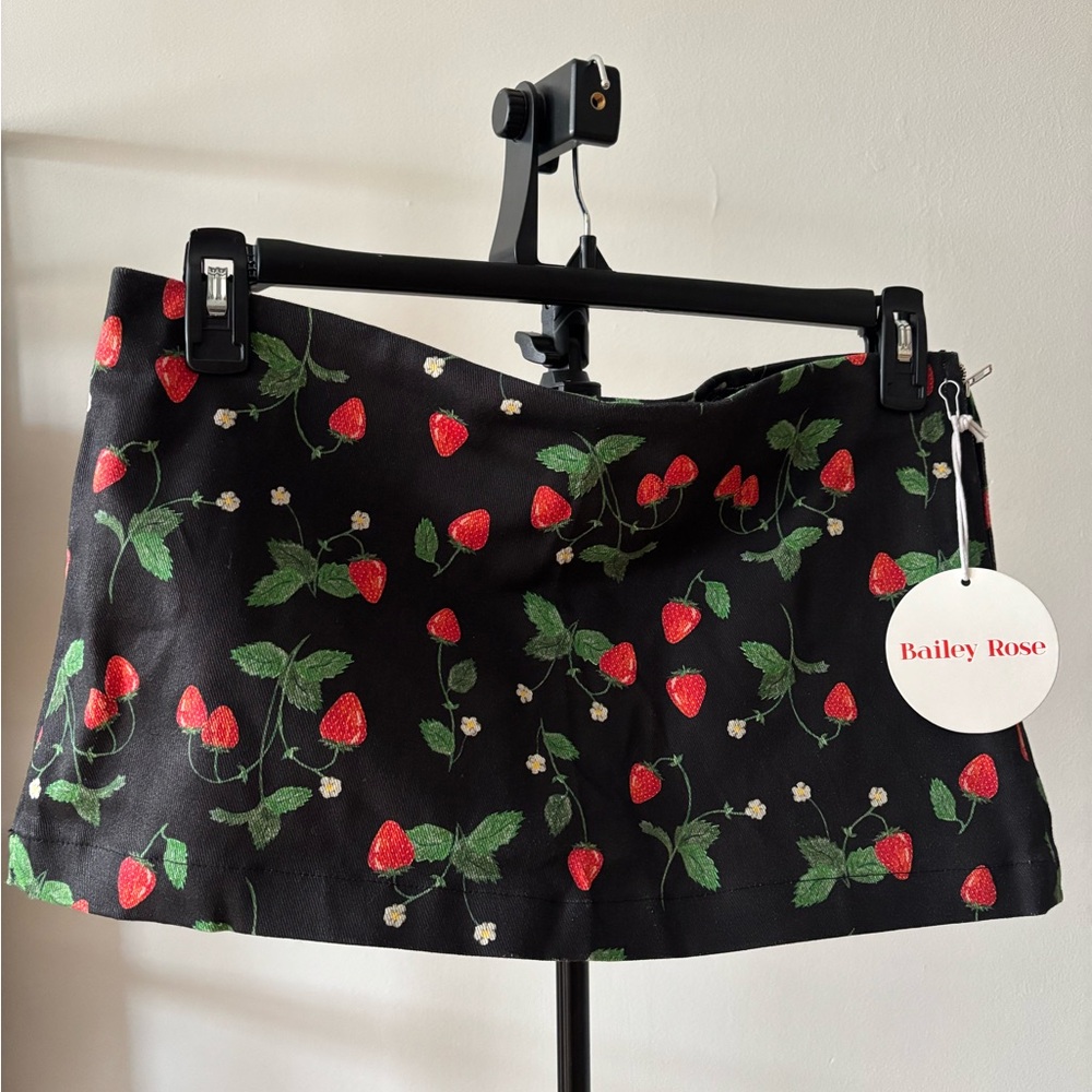 Bailey Rose Strawberry Micro Mini Skort